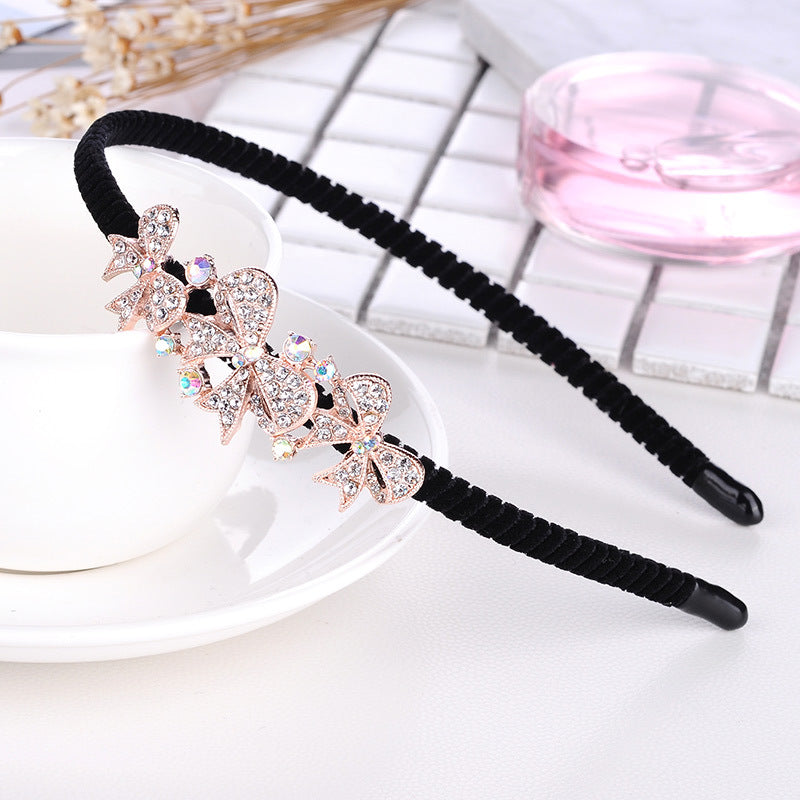 Crystal Floral Embellished Hair Pin Headband - Color_11