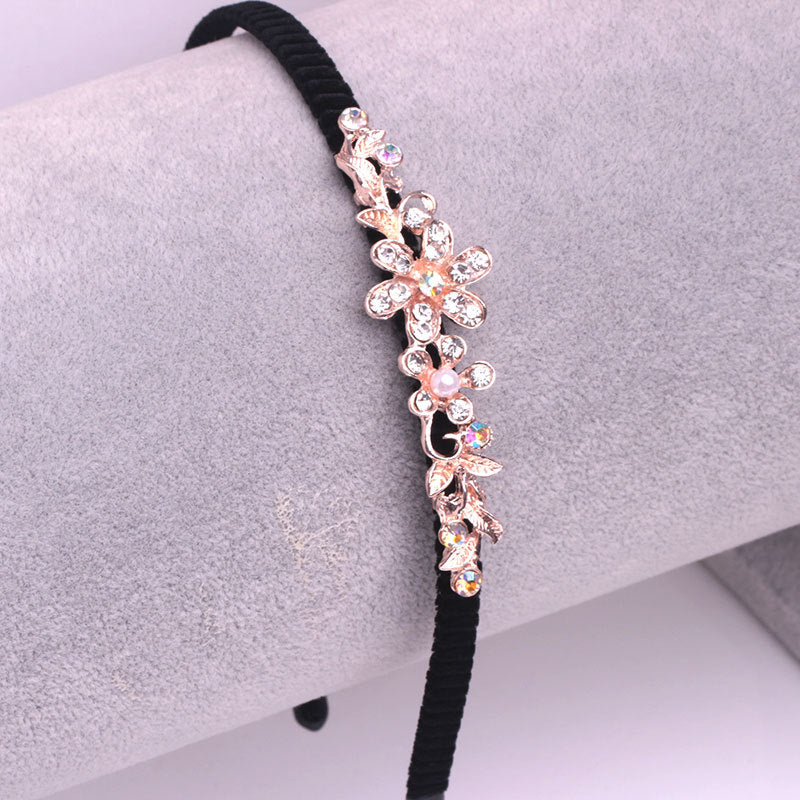 Crystal Floral Embellished Hair Pin Headband - Color_14