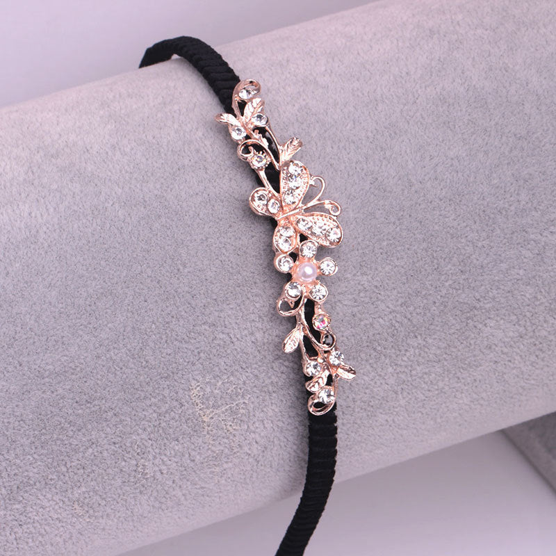 Crystal Floral Embellished Hair Pin Headband - Color_16