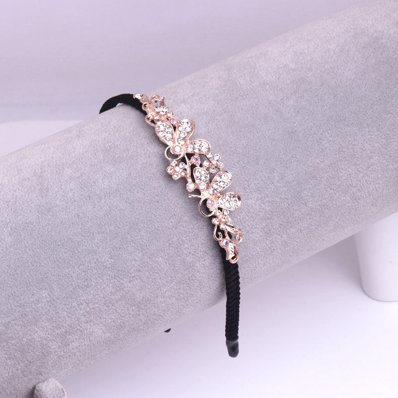 Crystal Floral Embellished Hair Pin Headband - Color_19