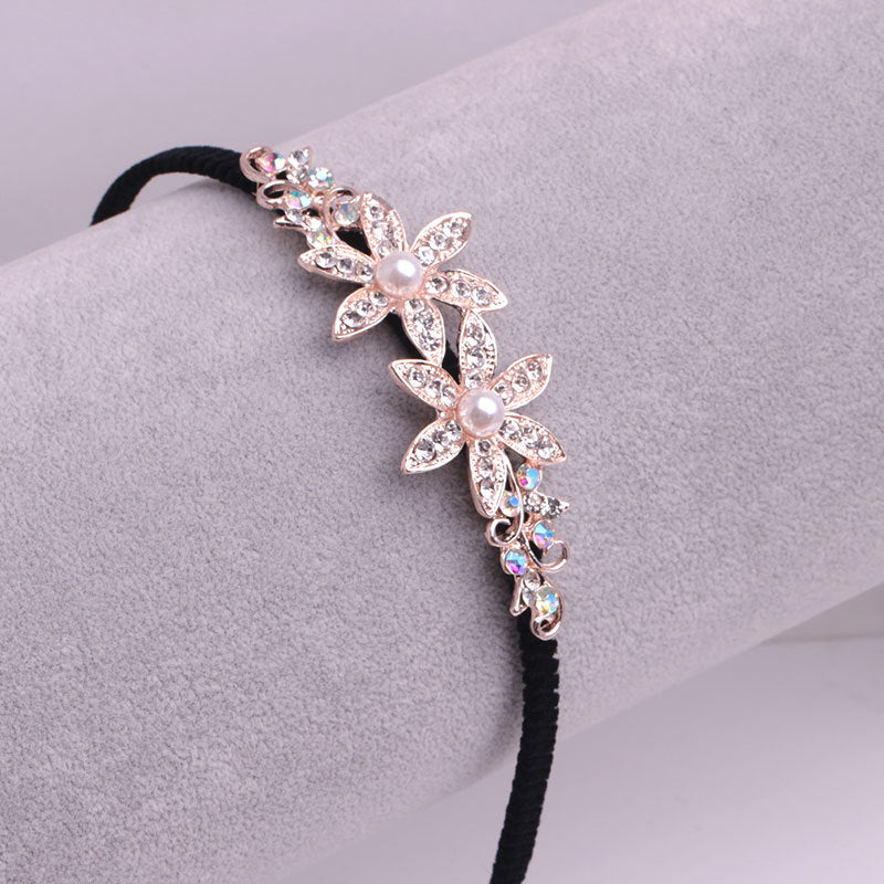 Crystal Floral Embellished Hair Pin Headband - Color_22