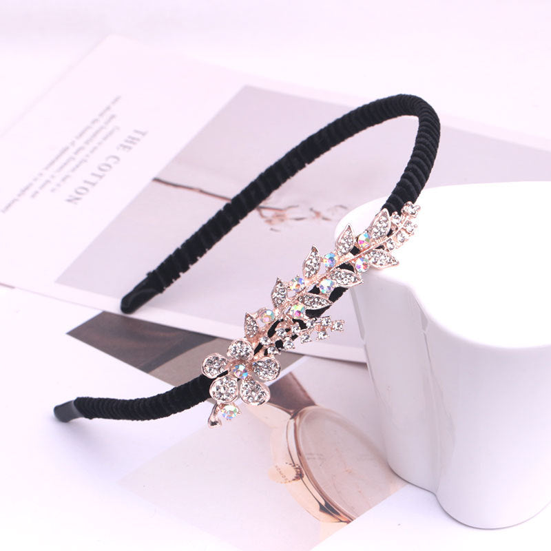 Crystal Floral Embellished Hair Pin Headband - Color_23