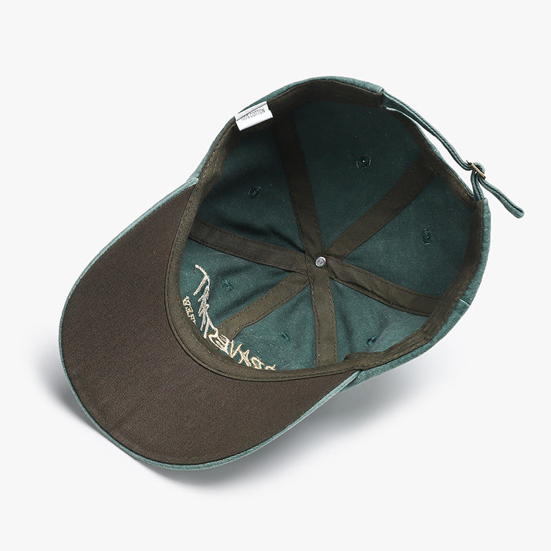 Washed Cotton Slogan Embroidered Baseball Cap - view 4