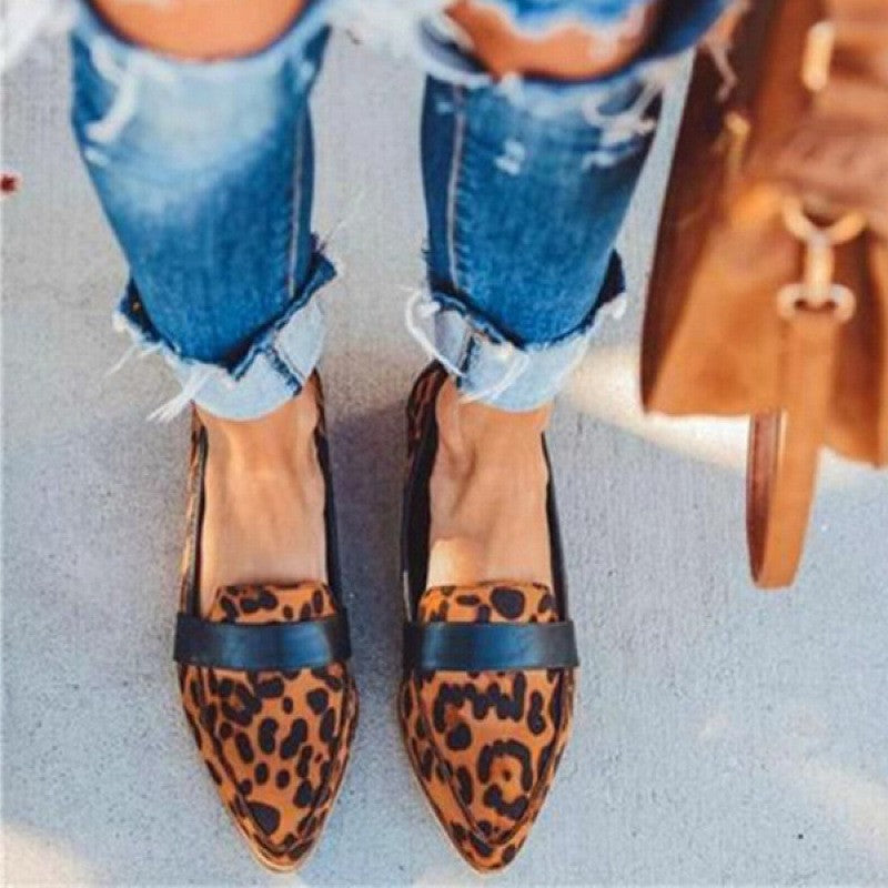 Pointed Toe Faux Suede Penny Loafers