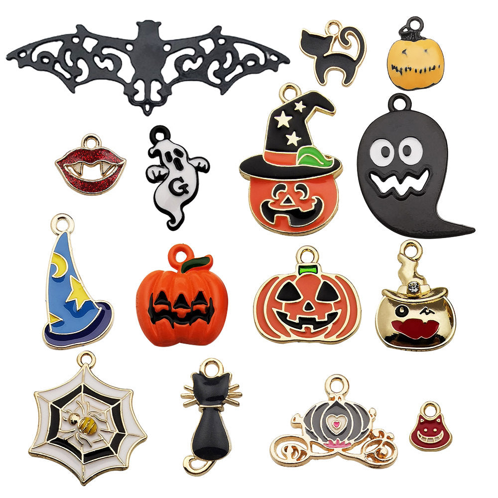 Halloween Pumpkin And Ghost Charm Set - Mix - 1