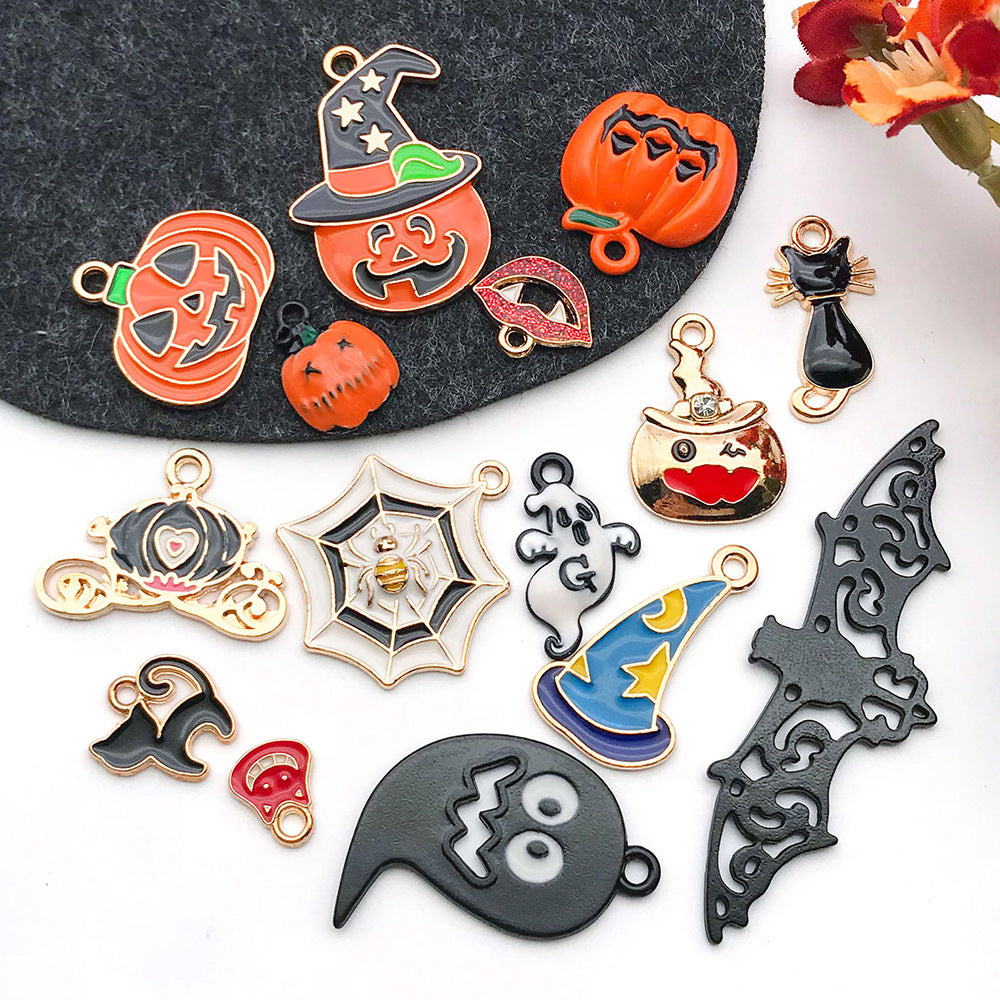 Halloween Pumpkin And Ghost Charm Set - Mix - 2