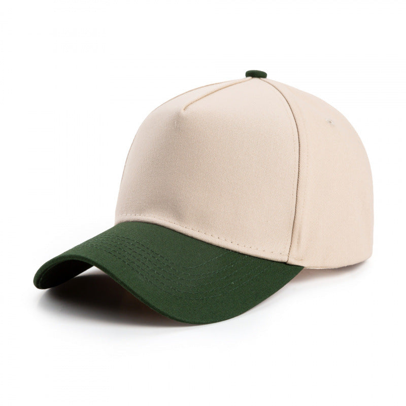Contrast Brim Curved Visor Trucker Hat - ArmyGreen