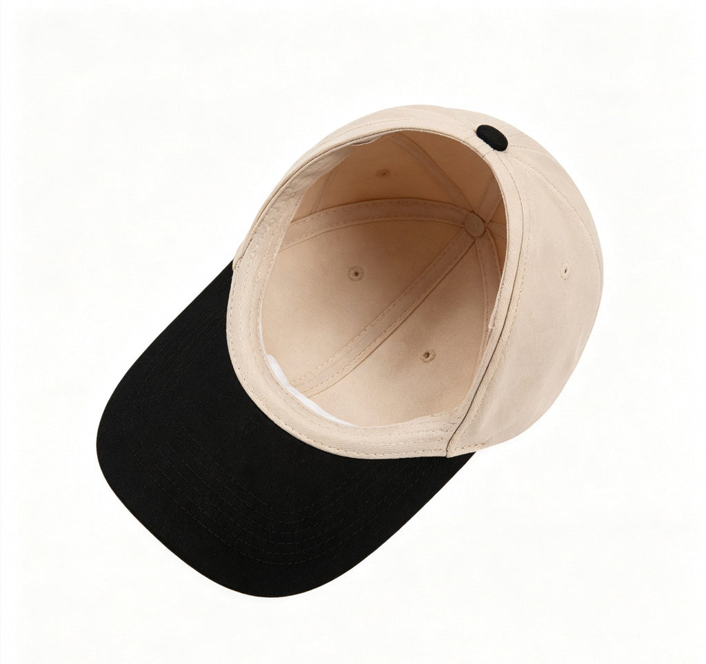 Contrast Brim Curved Visor Trucker Hat