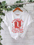 Retro Slogan Cowboy Boot Graphic Tee - White