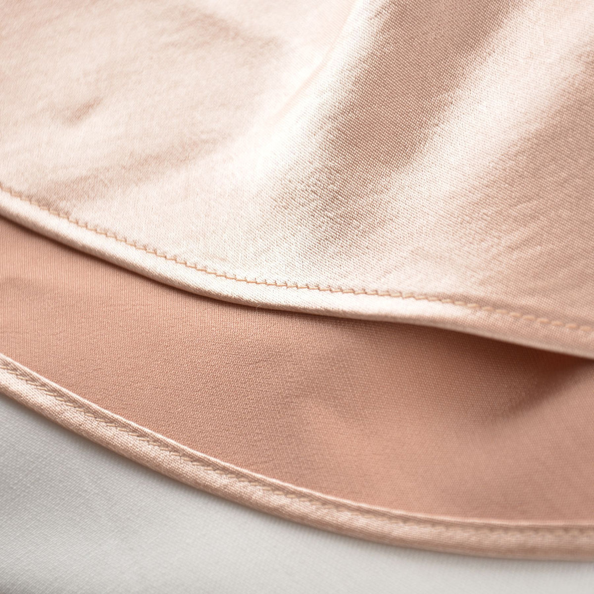 Gathered Side Satin Bias Maxi Skirt - Beige - 5