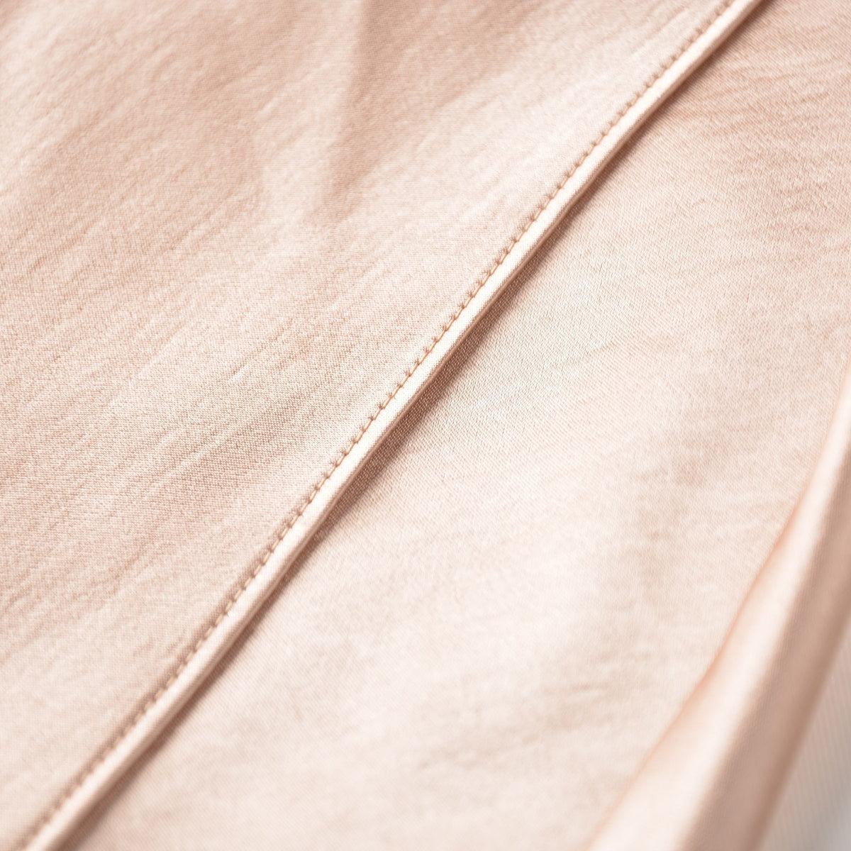 Gathered Side Satin Bias Maxi Skirt - Beige - 7