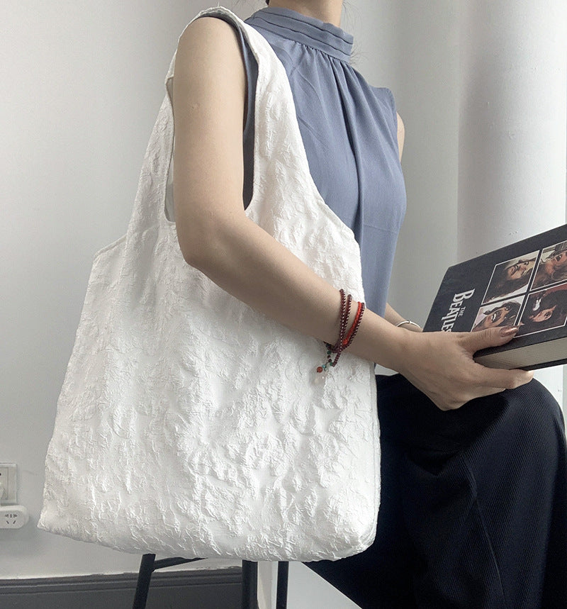 Floral Jacquard Slouchy Shoulder Bag - view 1