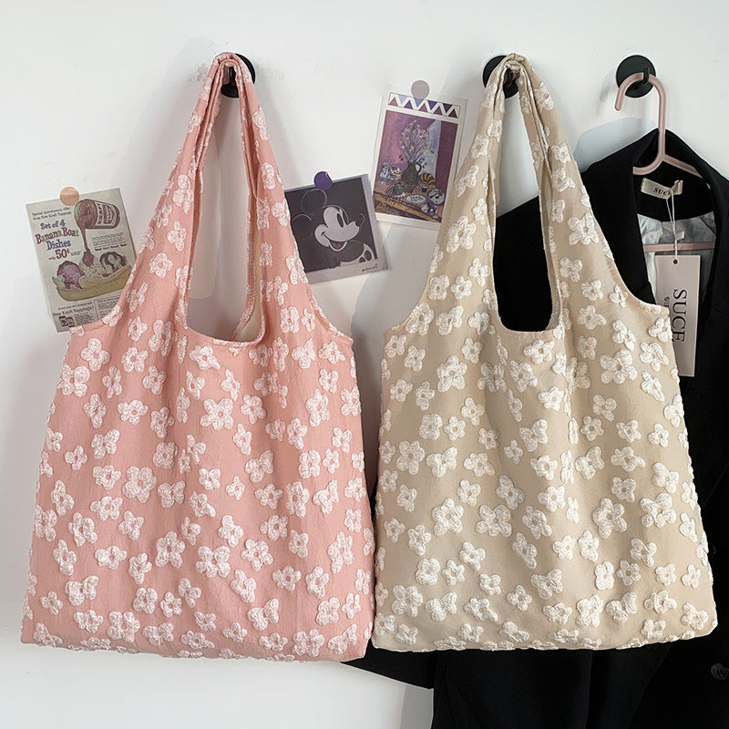 Floral Jacquard Slouchy Shoulder Bag - view 4
