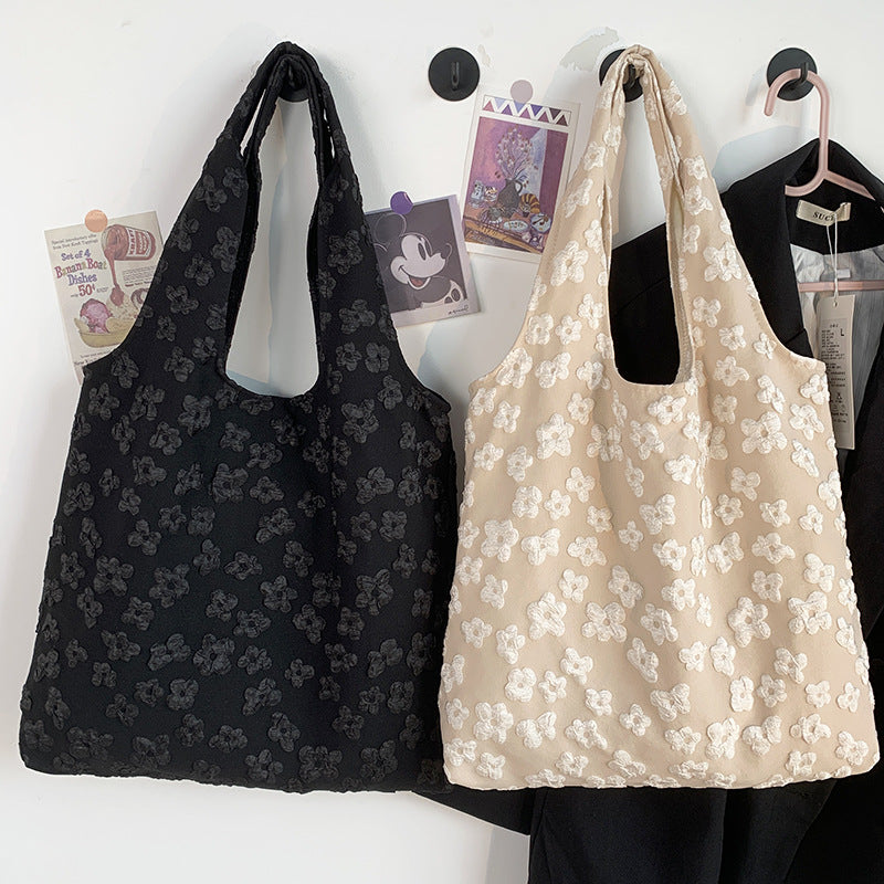 Floral Jacquard Slouchy Shoulder Bag - view 5