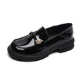 Coin Detail Chunky Platform Loafers - Patent Black