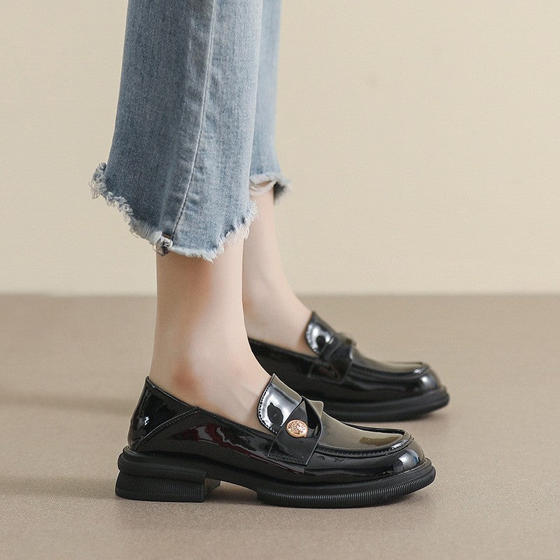 Coin Detail Chunky Platform Loafers
