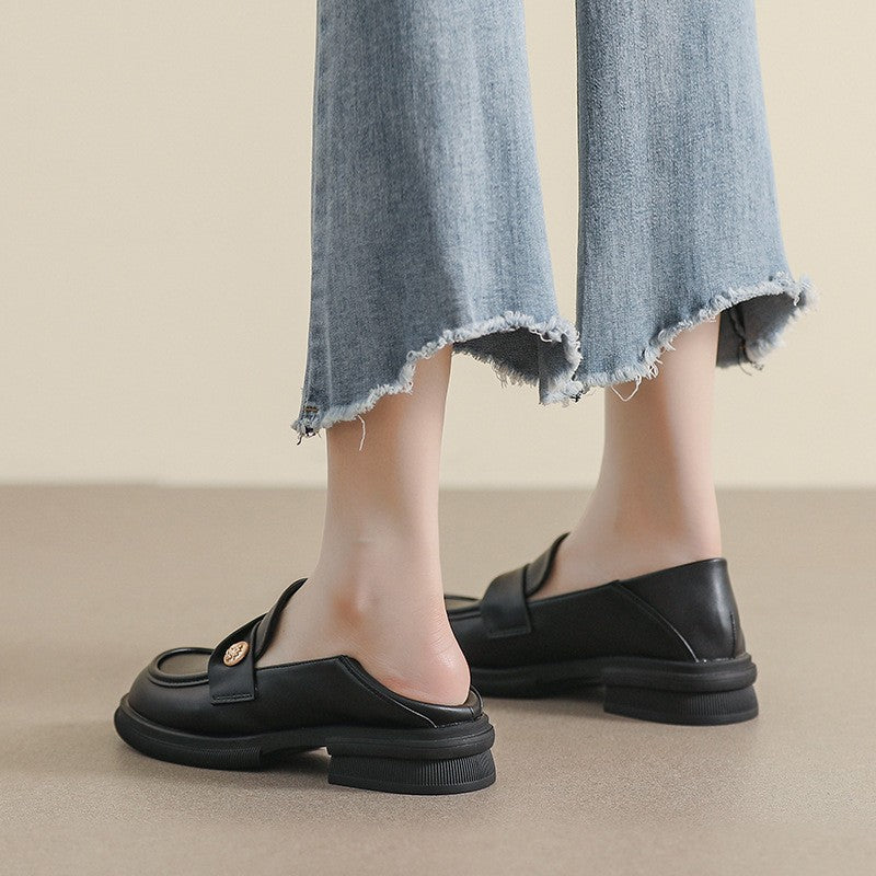 Coin Detail Chunky Platform Loafers