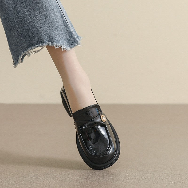 Coin Detail Chunky Platform Loafers