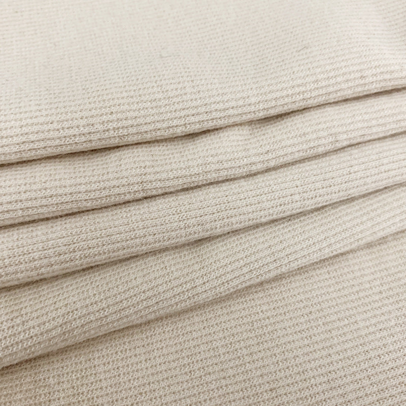Ribbed Racer Neck Crop Tank Top - Khaki - 9