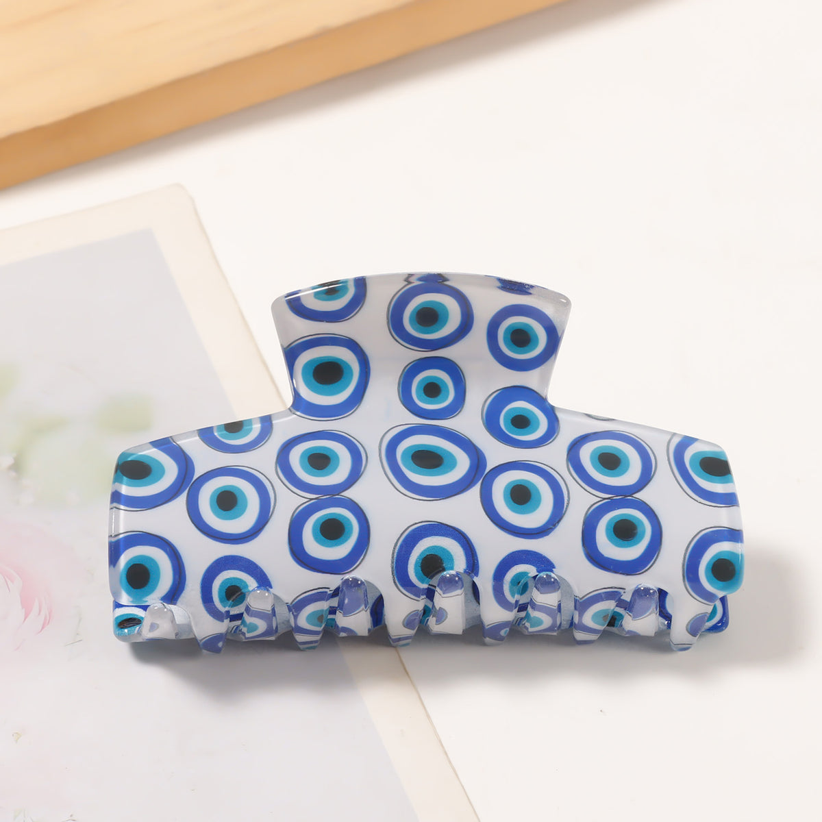 Talisman Evil Eye Print Hair Claw Clip - Color_02
