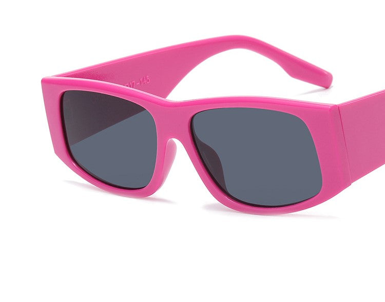 Thick Rim Rectangle Wrap Sunglasses - NO02