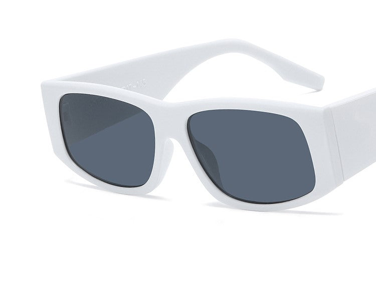 Thick Rim Rectangle Wrap Sunglasses - NO06