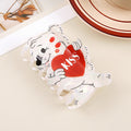 Cartoon Bear Heart Claw Clip - White