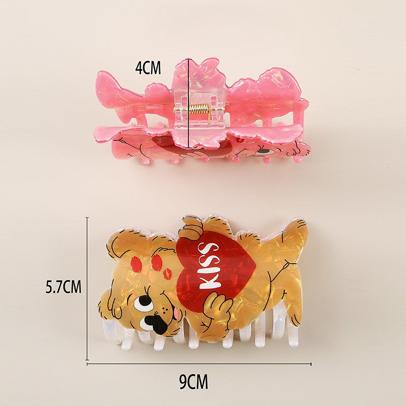 Cartoon Bear Heart Claw Clip - view 1