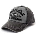 Vintage Lettered Patch Washed Baseball Cap - Black