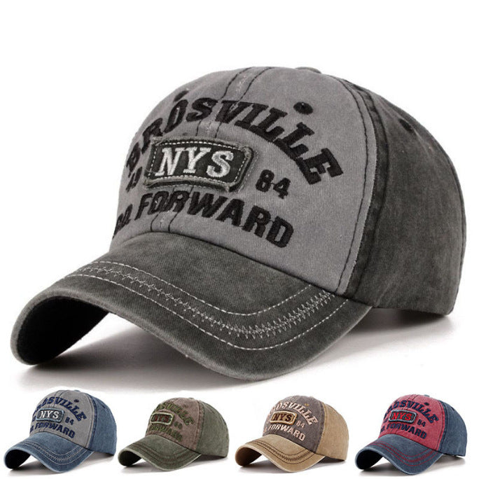 Vintage Lettered Patch Washed Baseball Cap