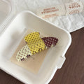 Retro Spotted Patchwork Hair Claw Clip - Yellow