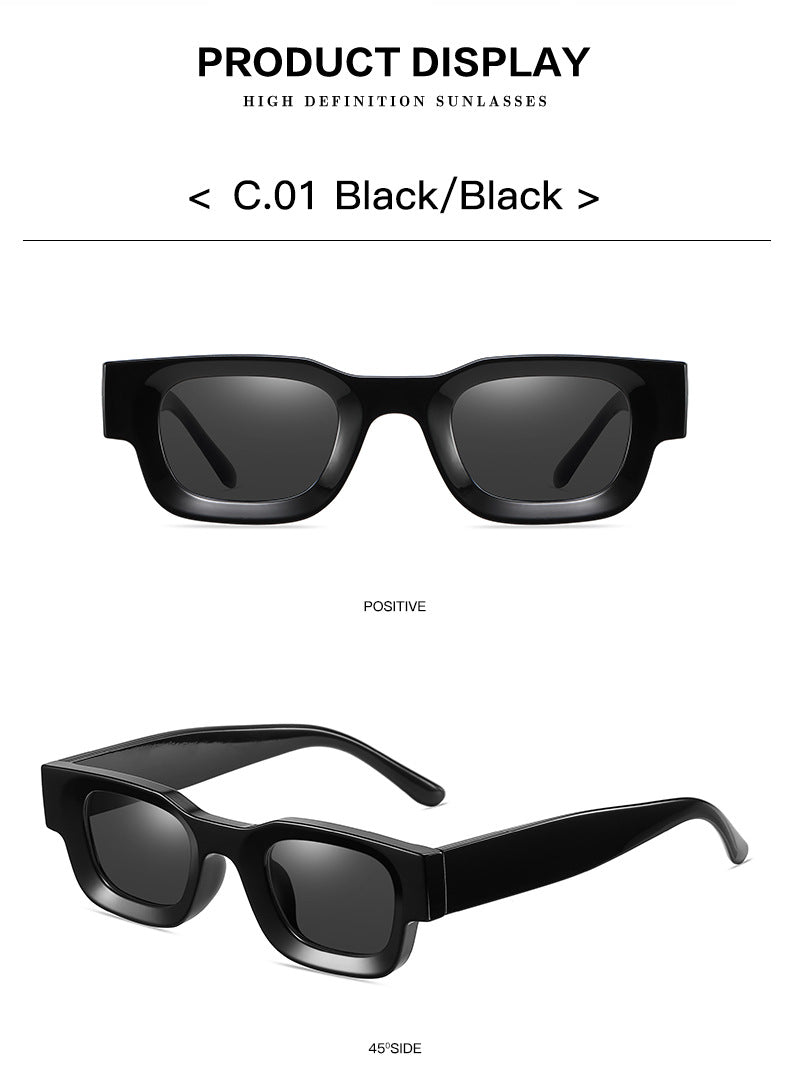 Bold Rectangle Polarized Sunglasses - view 1