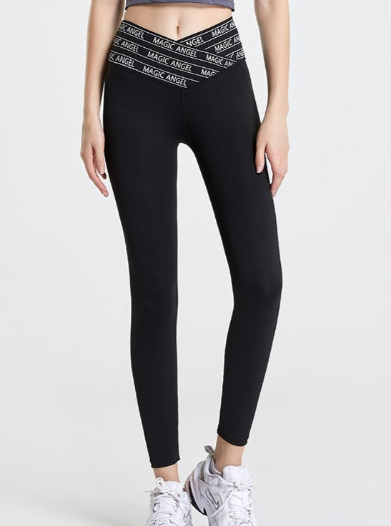 Crossover Waist High Rise Yoga Leggings