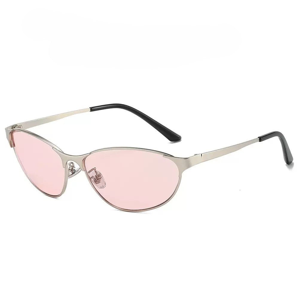 Y2K Narrow Oval Wrap Sunglasses - Color_05