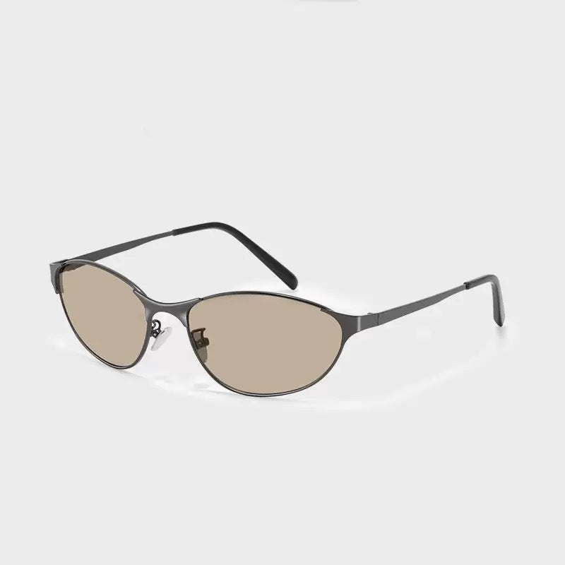 Y2K Narrow Oval Wrap Sunglasses - Color_07