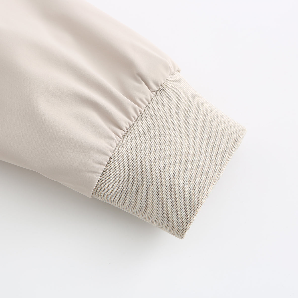 Ring Zip Quilted Lined Bomber Jacket - Ivory - 6