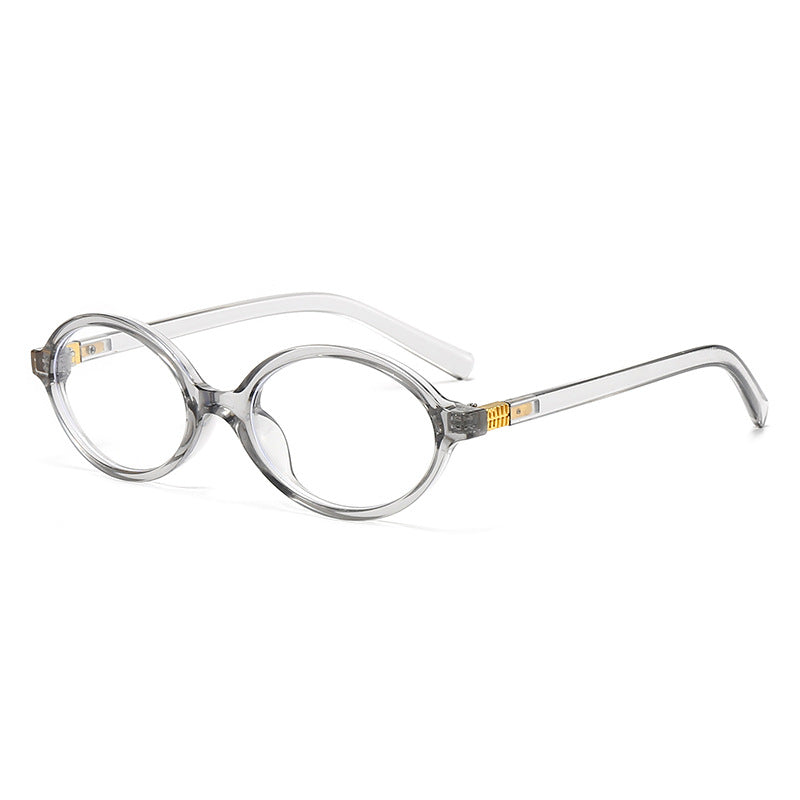 Slim Oval Frame Vintage Eyeglasses - 05Ash