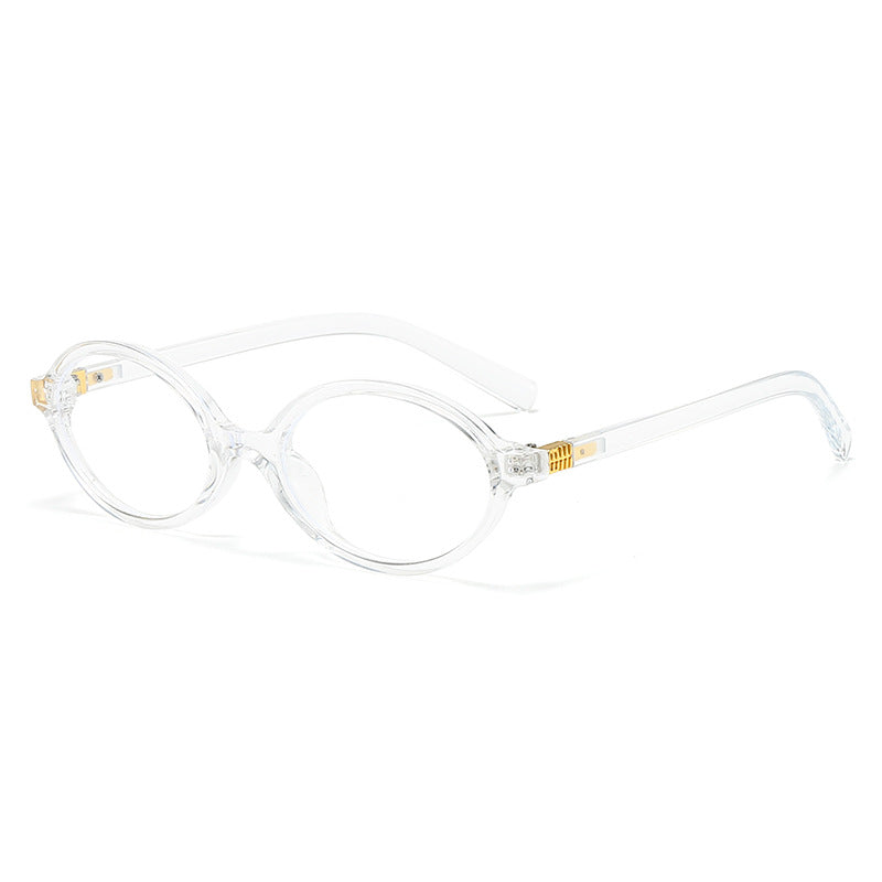 Slim Oval Frame Vintage Eyeglasses - 06Clear