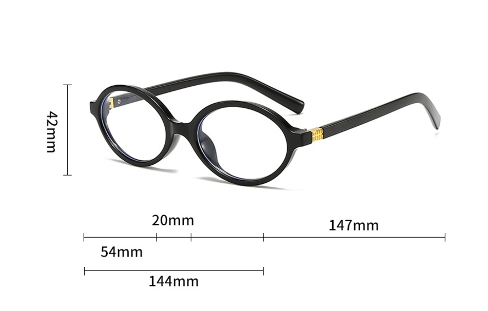 Slim Oval Frame Vintage Eyeglasses