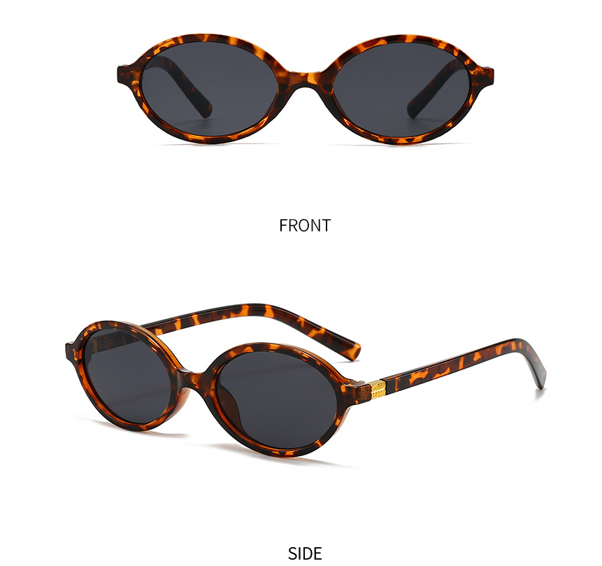 Slim Oval Frame Vintage Eyeglasses - view 4