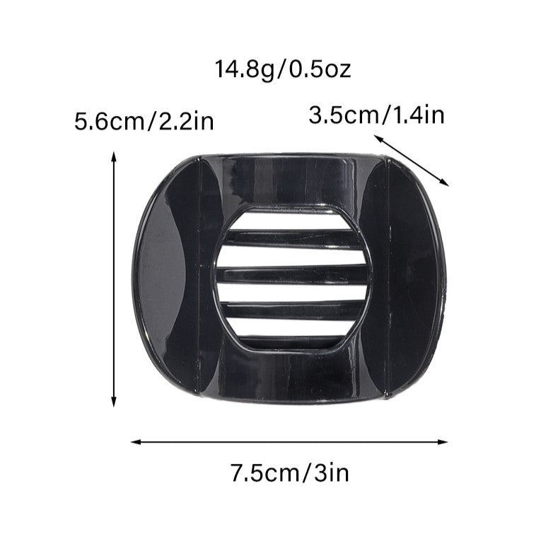 Glossy Square Jaw Claw Hair Clip