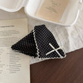 Coquette Polka Dot Claw Clip With Ric Rac Trim - Black