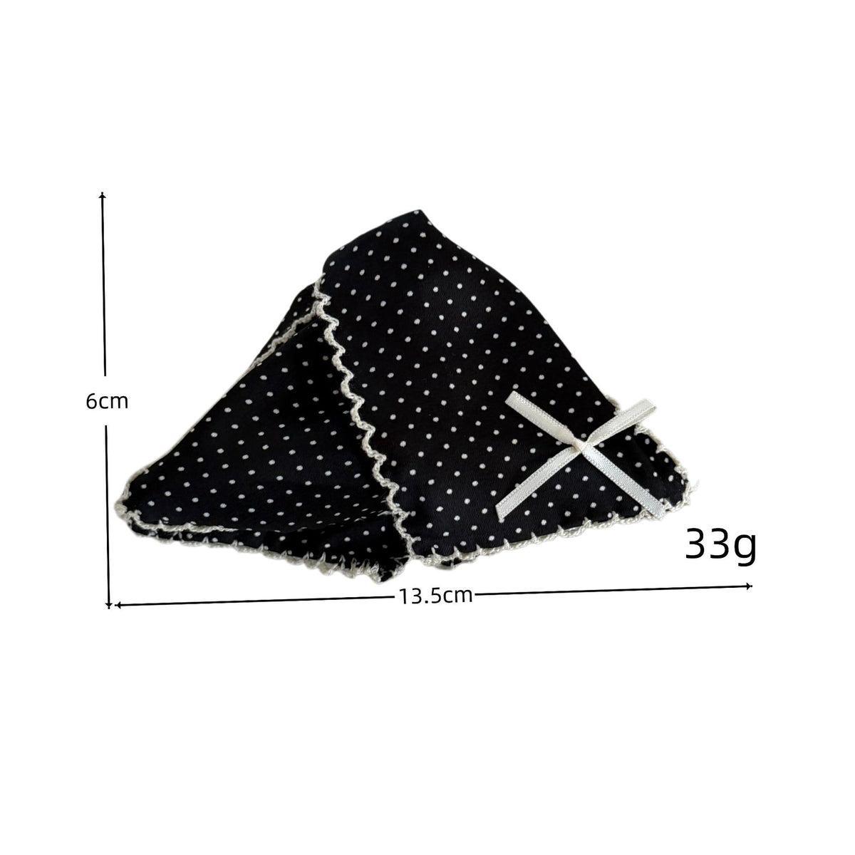 Coquette Polka Dot Claw Clip With Ric Rac Trim