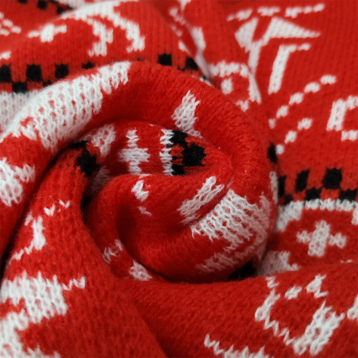 Red Reindeer Fair Isle Christmas Sweater - Red - 3