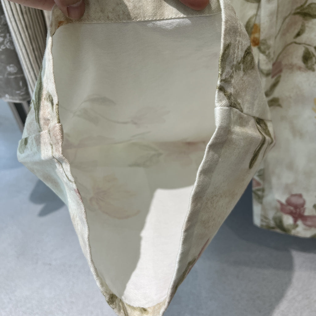 Watercolor Floral Print Wide Leg Jeans - Floral - 6