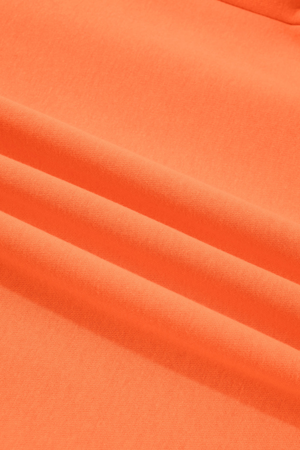 Polka Dot Trim Drop Shoulder Oversized Sweatshirt - Orange - 3