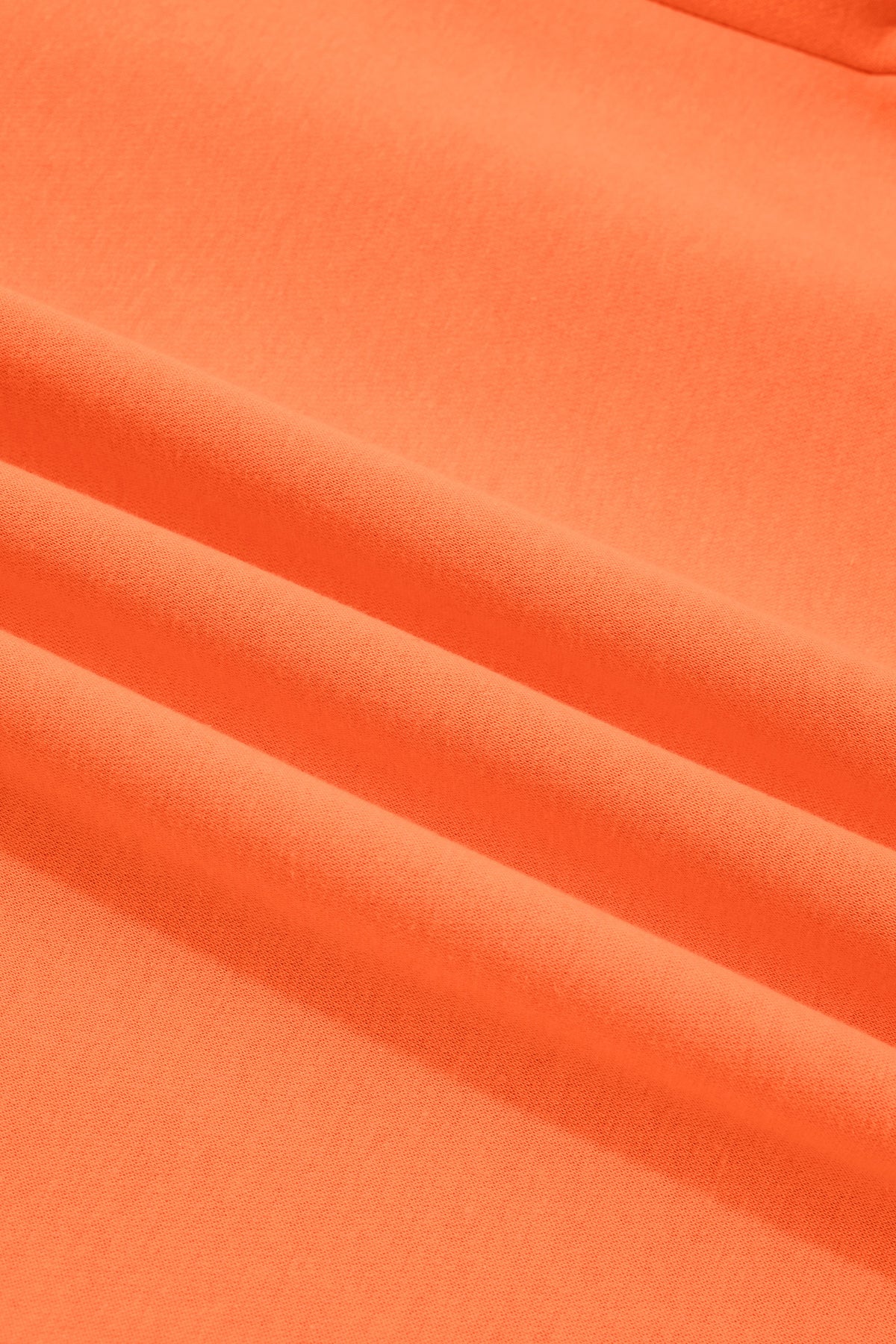 Polka Dot Trim Drop Shoulder Oversized Sweatshirt - Orange - 3