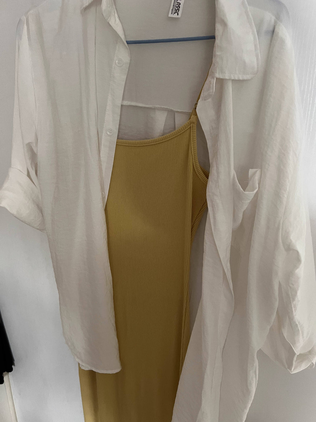 Airy Crinkle Gauze Oversized Button Down Shirt - White - 9