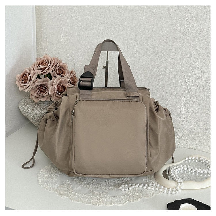 Cinched Nylon Convertible Tote Backpack