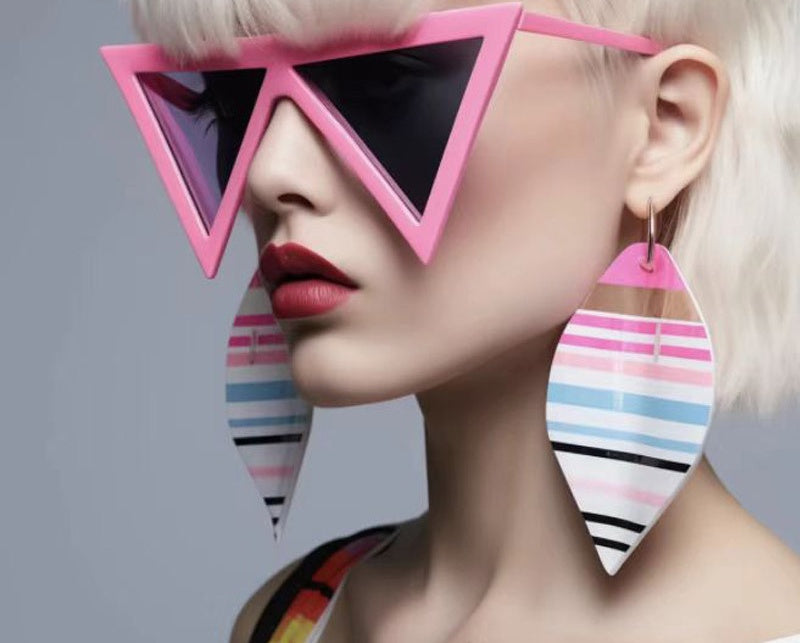 Pointed Triangle Lens Statement Sunglasses - view 1